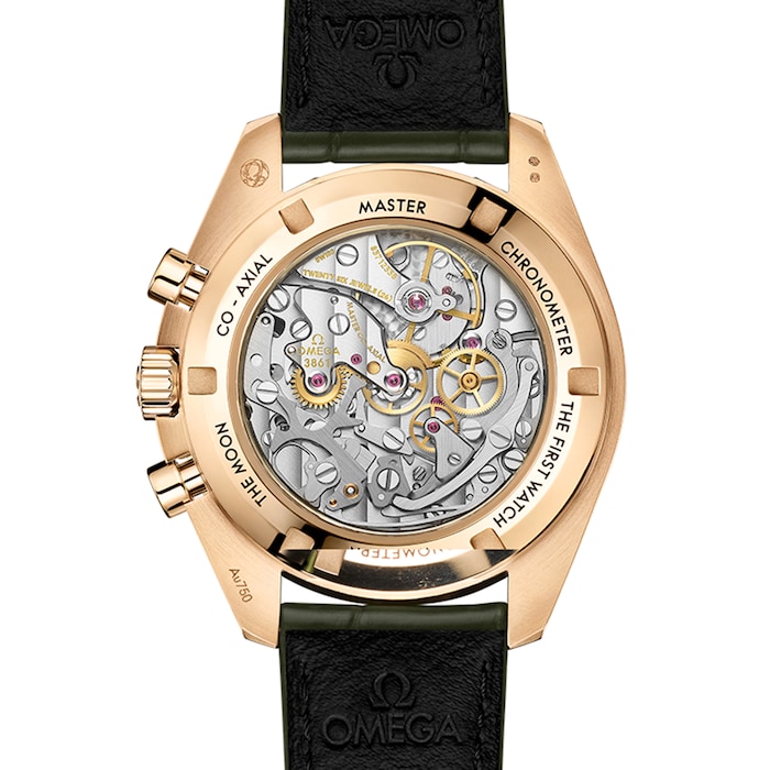 Speedmaster Moonwatch Professional Co-Axial Master Chronometer Chronograph 42mm Mens Watch Green Moonshine Gold