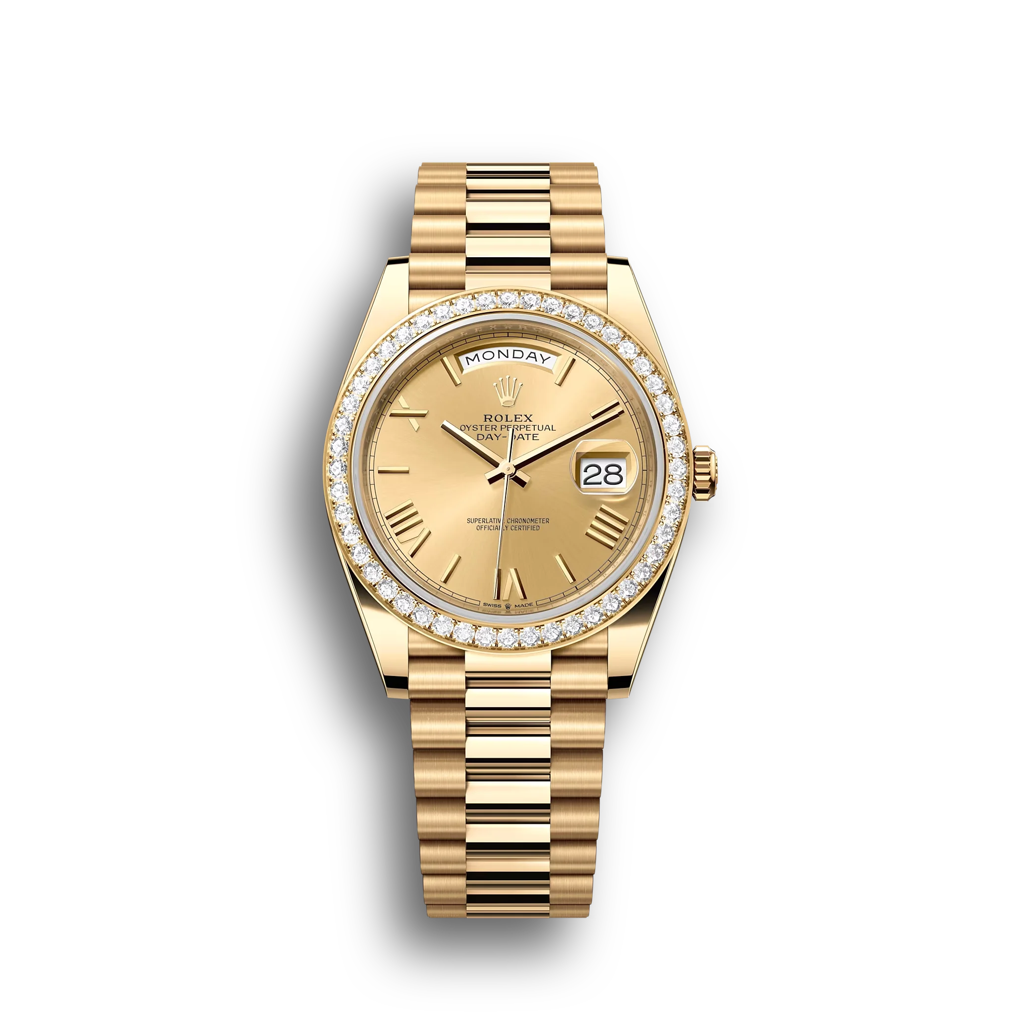 Day-Date: Yellow gold, champagne-colour, m228348rbr-0003