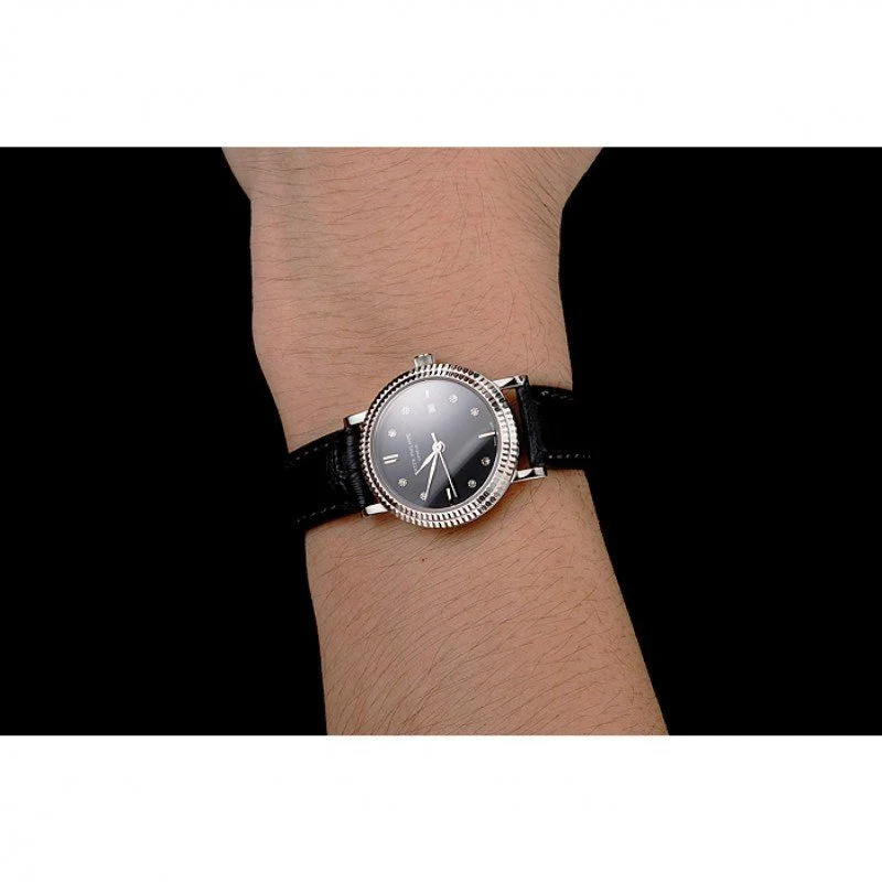 Calatrava Black & Diamond Dial 28 mm, Stainless Steel