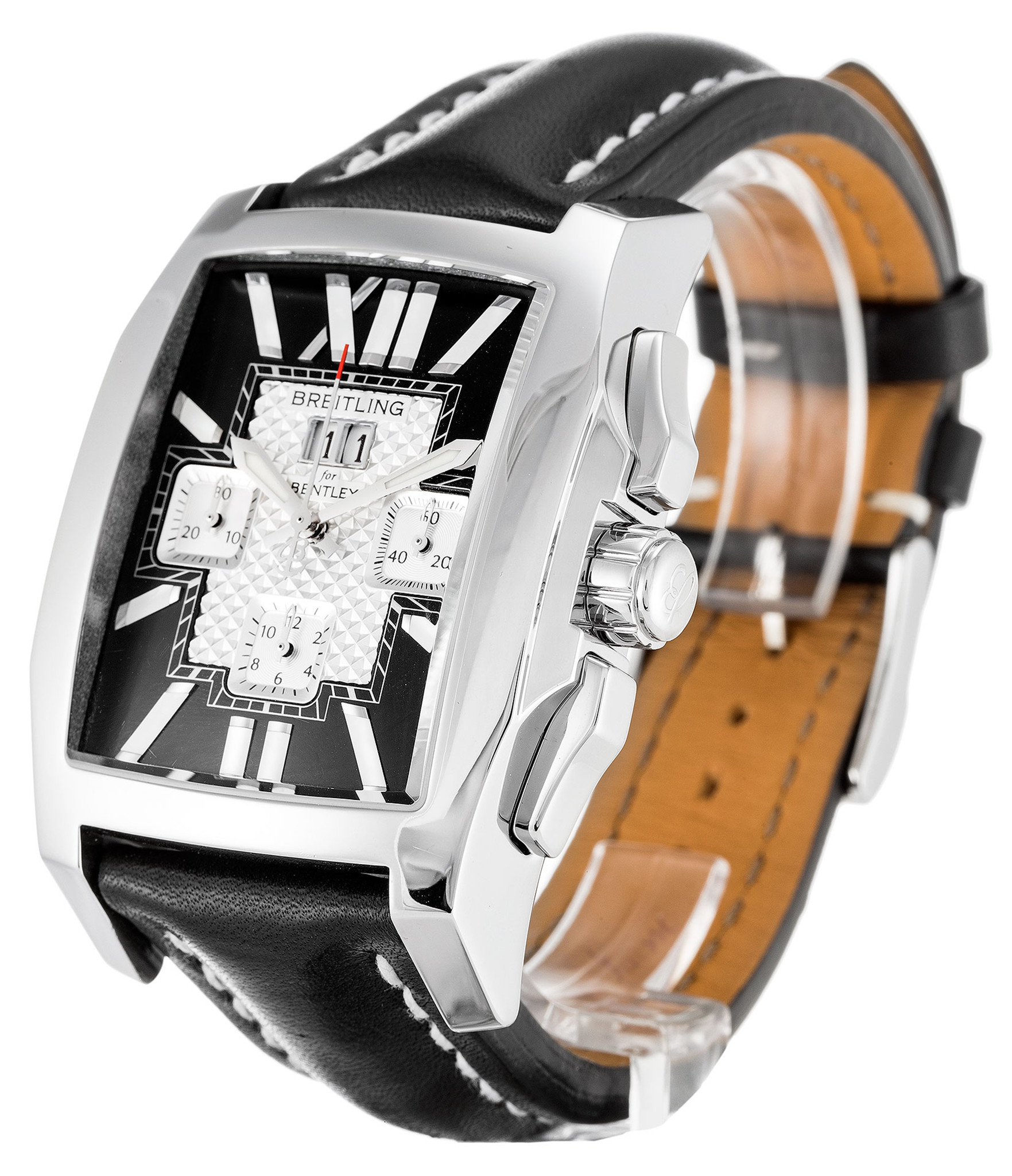 Bentley Flying B Chronograph Black Dial Leather Strap A44365