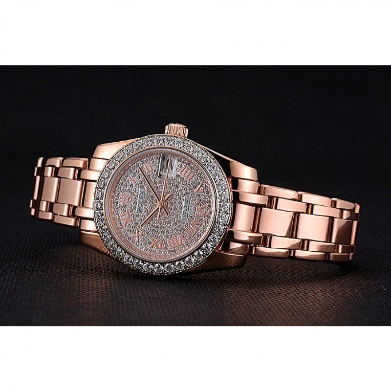 Datejust Diamond Dial And Bezel Pink Gold Case And Bracelet 622836
