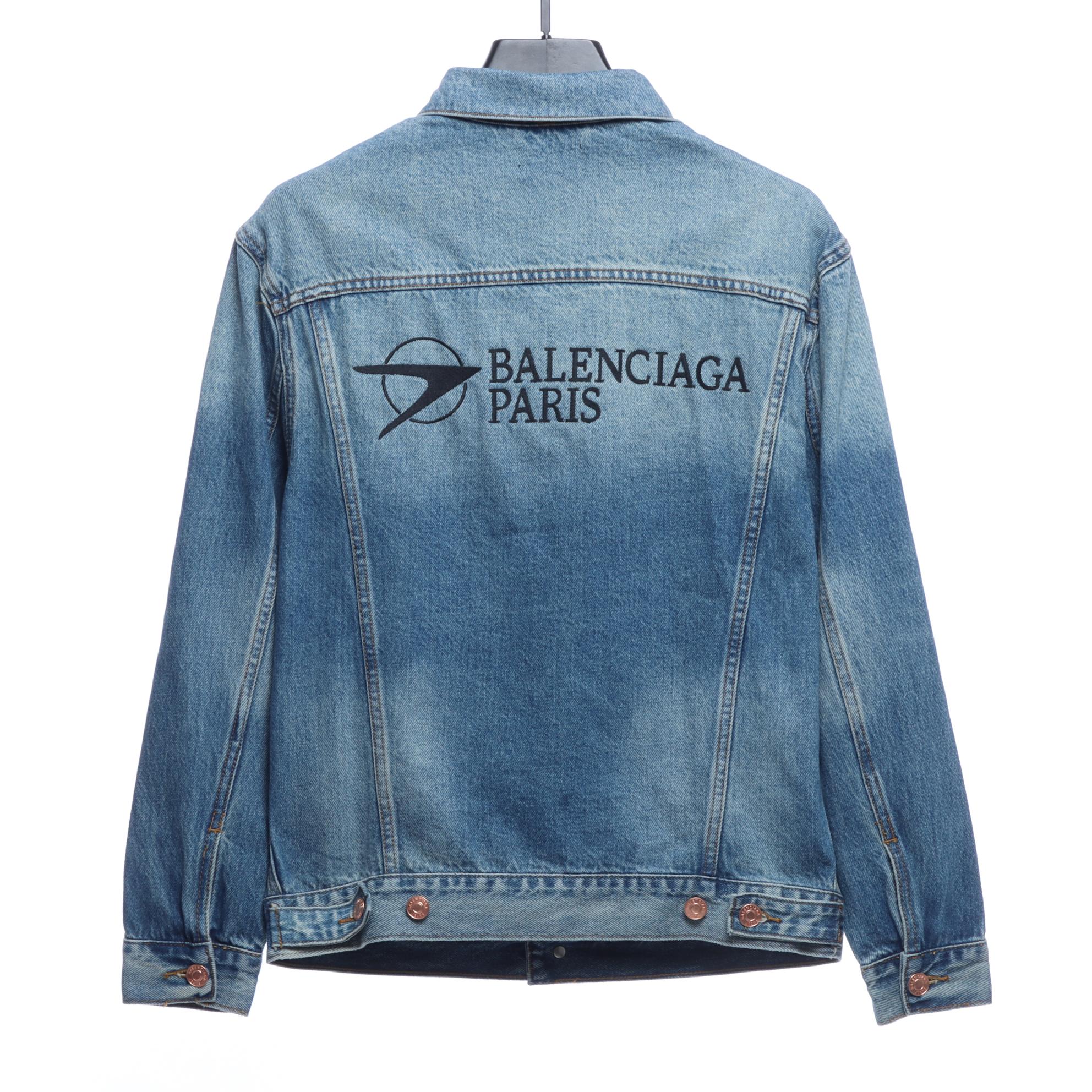 LOGO Embroidered Denim Jacket