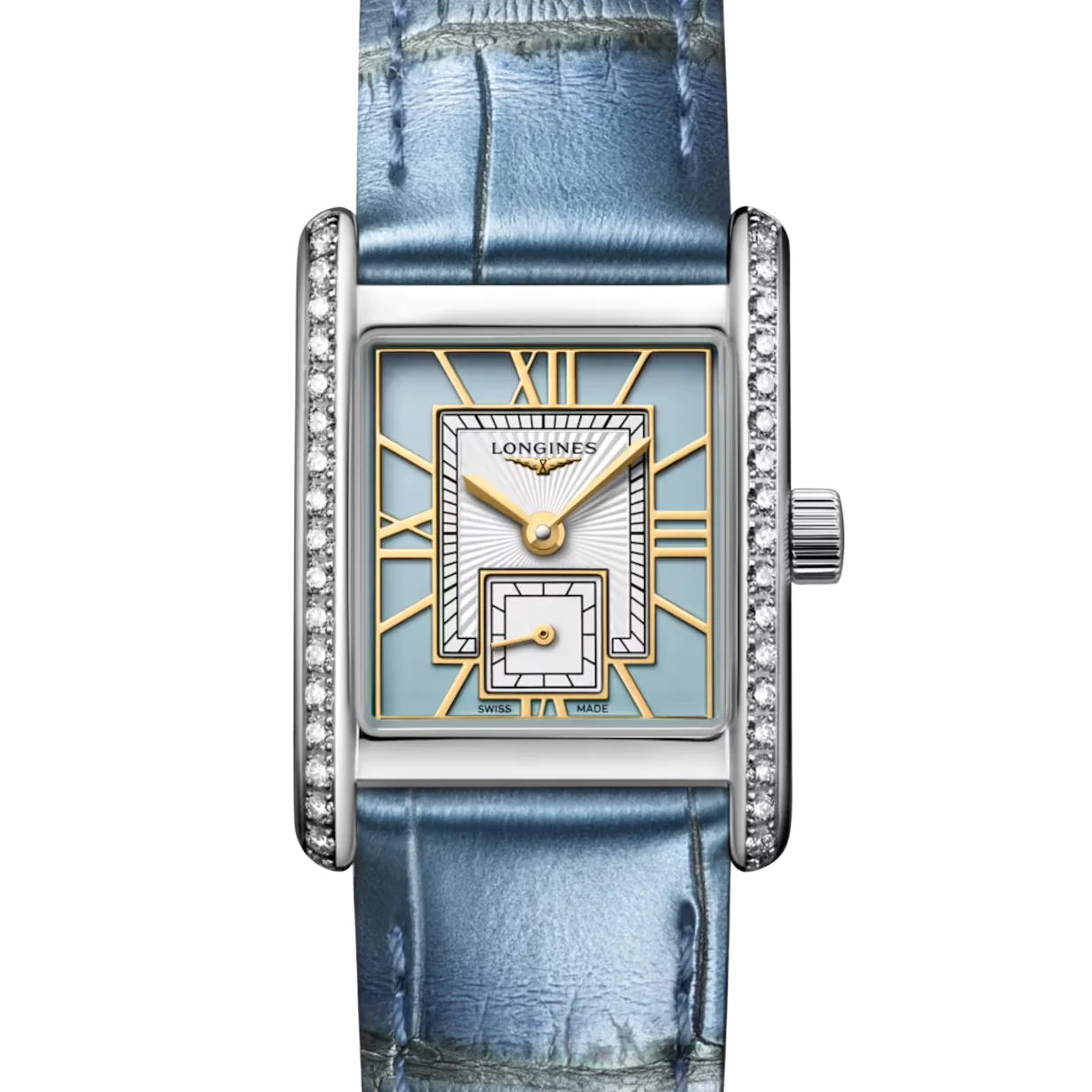 Mini DolceVita Quartz Blue Diamond Watch 21.5x29MM L5.200.0.95.2