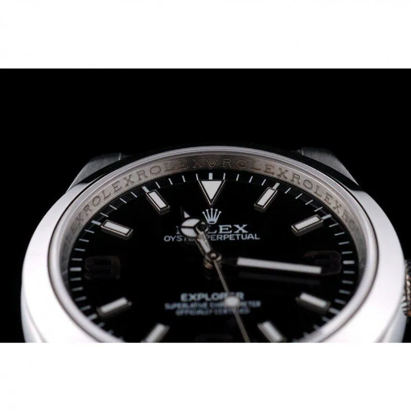 Swiss Explorer Stainless Steel Bezel Black Dial 42002