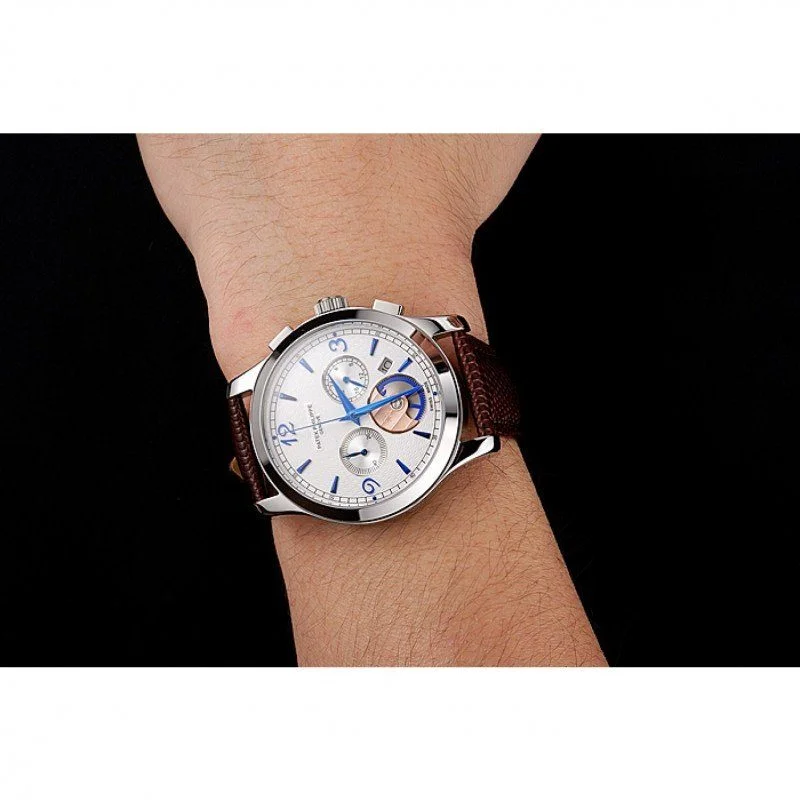 Chronograph White Guilloche Dial White 43 mm, Stainless Steel