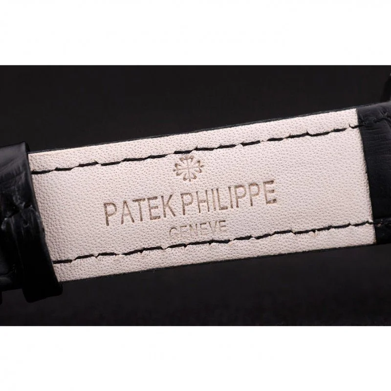 Calatrava Dial Black 39 mm, Stainless Steel