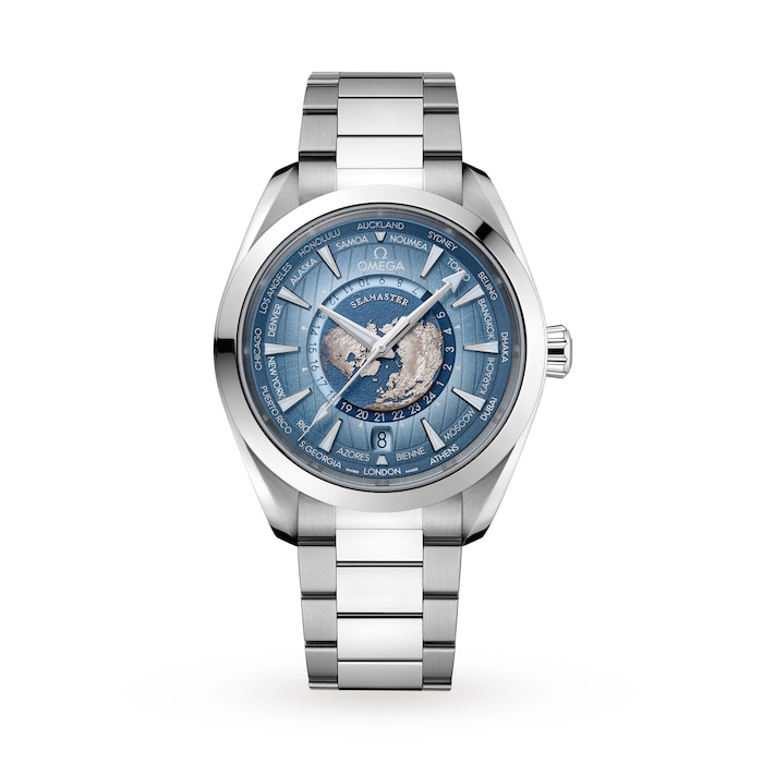 Seamaster Aqua Terra 150M Co-Axial Master Chronometer Gmt Worldtimer 43mm Summer Blue