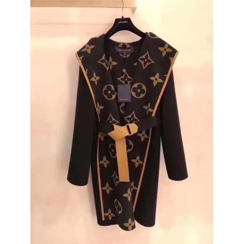 louis vuitton hooded wrap cashmere coat