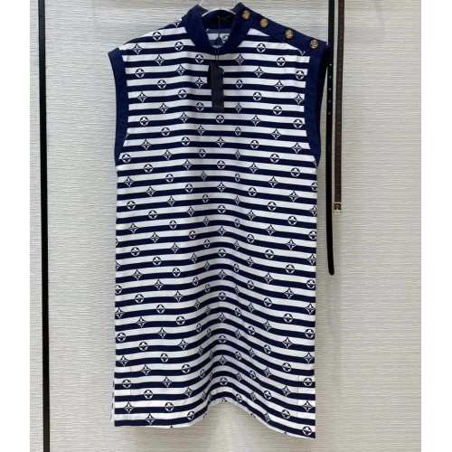 Louis Vuitton LV Escale Sleeveless Mini-Dress Stripes