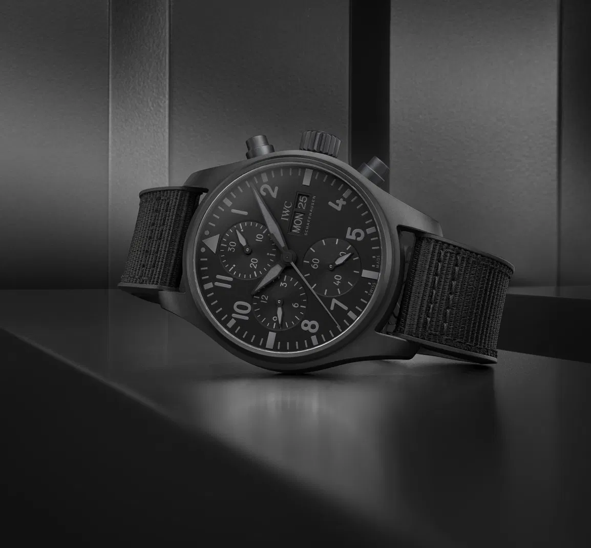 Schaffhausen Pilots watch chronograph 41 top gun edition ceratanium iw388106