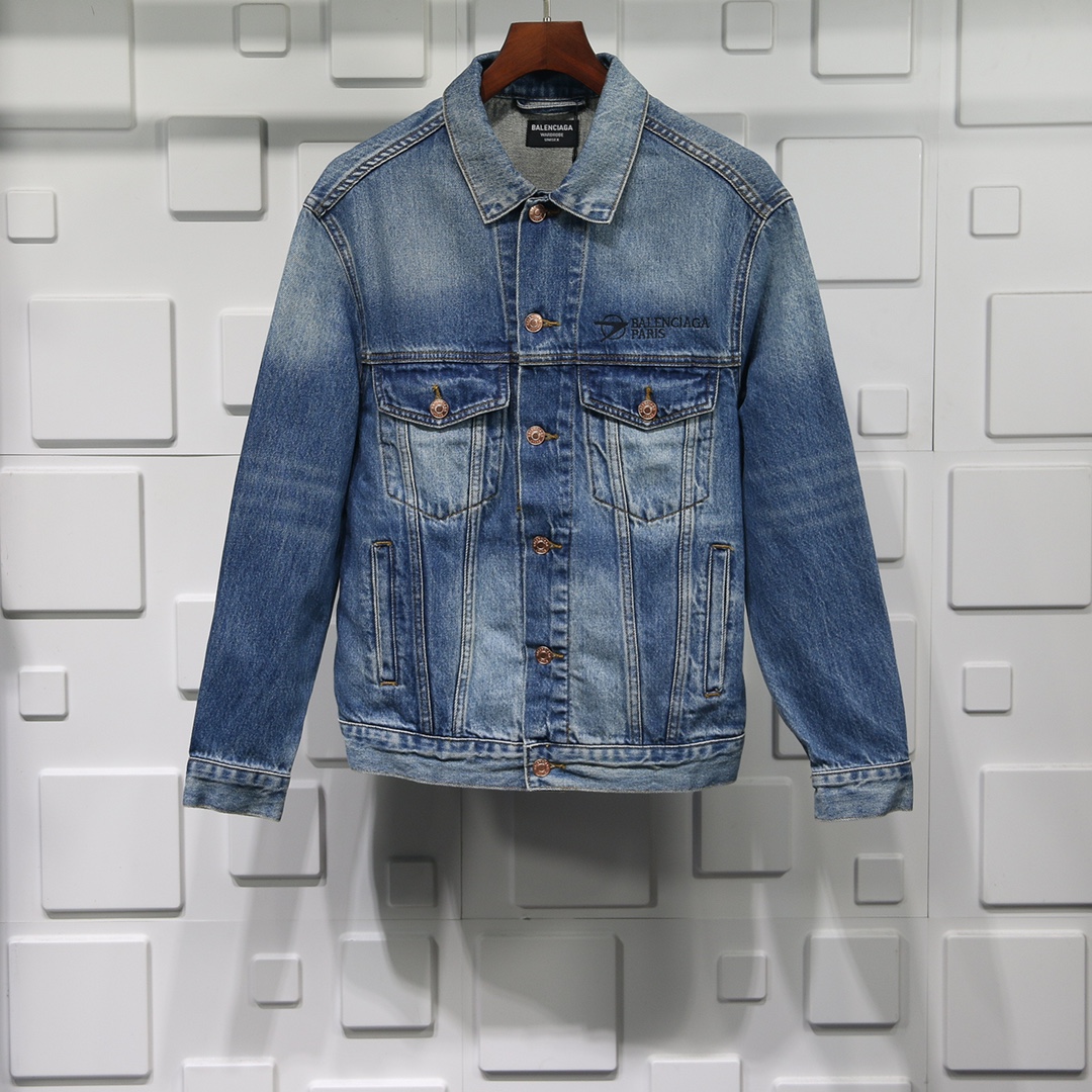 LOGO EMBROIDERED DENIM JACKET