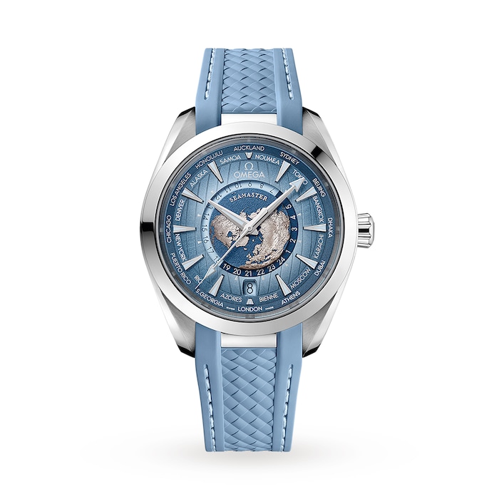 Seamaster Aqua Terra 150M Co-Axial Master Chronometer Gmt Worldtimer 43mm Summer Blue