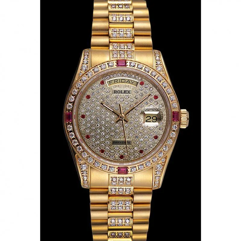 Swiss Day-Date Diamonds Yellow Gold-SRL184 621614