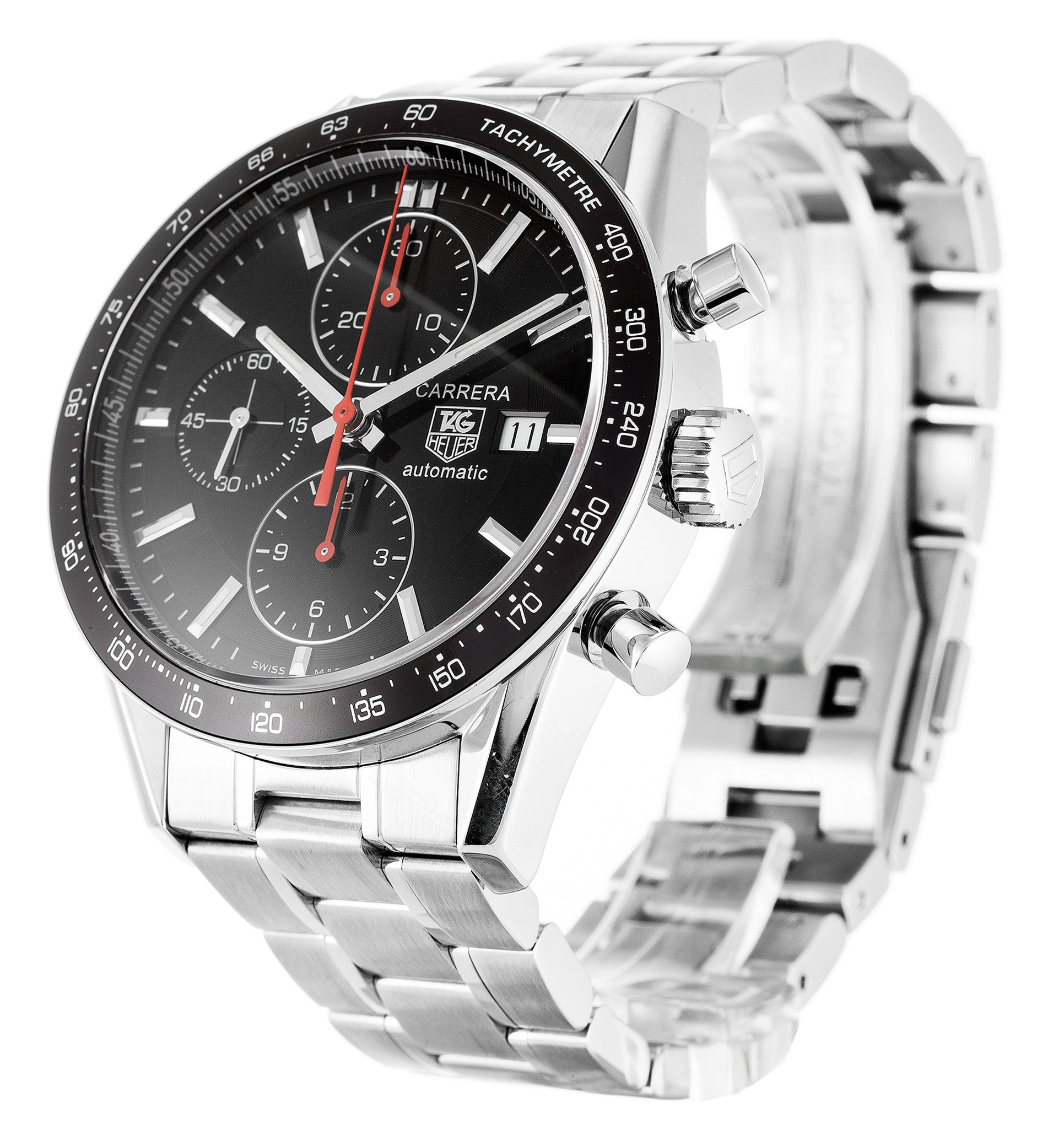 Carrera CV2014.BA0794 Black Dial Stick Markers 43MM