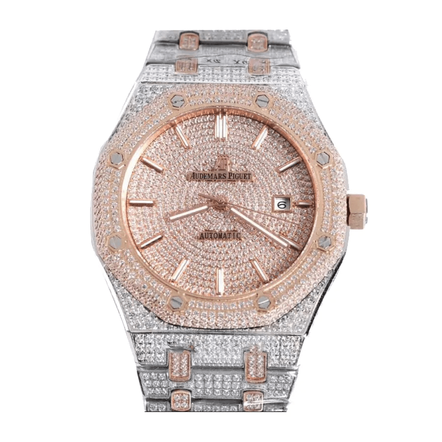 Royal Oak Selfwinding 41 mm, Steel/Rose Gold, Gem Set Ref. 15400SR.OO.1220SR.01