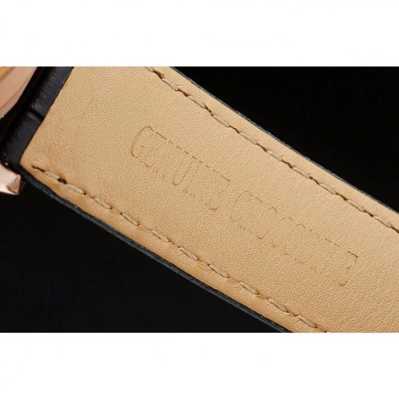 Daytona Rose Gold Case Black Dial Black Leather Strap