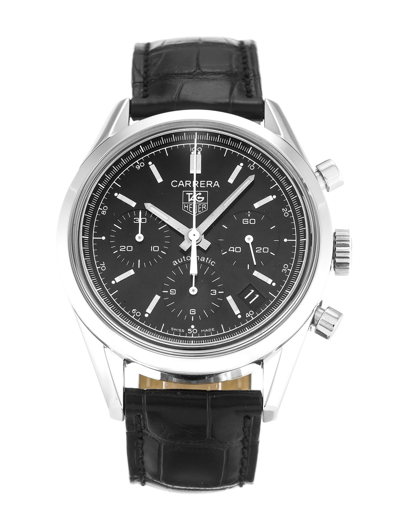 Carrera CV2111.FC6180 Black Dial Stick Markers 37MM