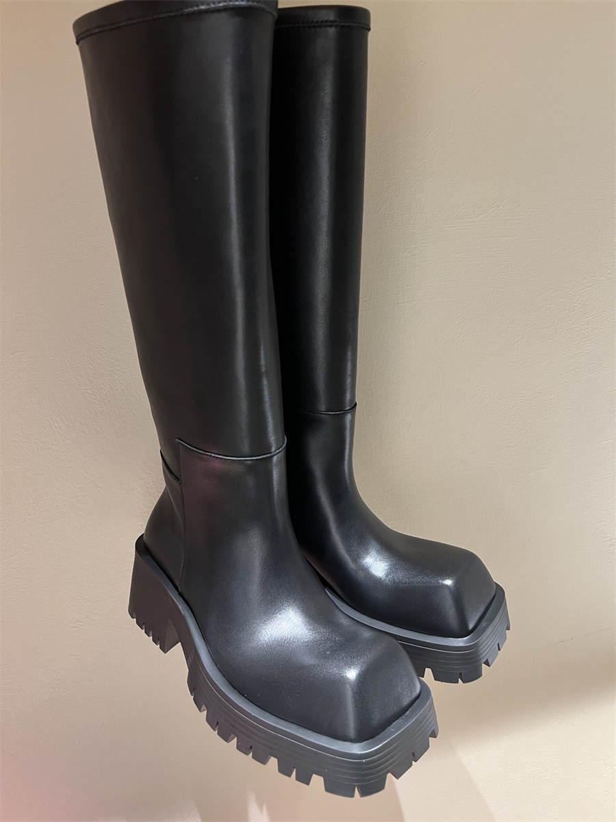Balenciaga trooper square toe boots