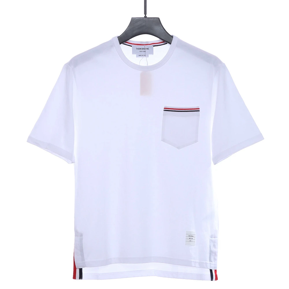Red White and Blue Webbing Pocket T-Shirt (WHITE /GREY / BLACK)