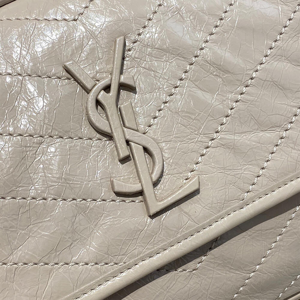 YSL SAINT LAURENT NIKI MEDIUM IN CRINKLED VINTAGE LEATHER