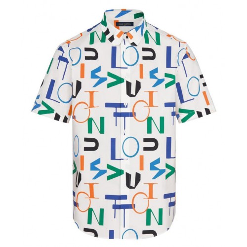 Louis Vuitton LV Electric Regular Dna Short-Sleeved Shirt White