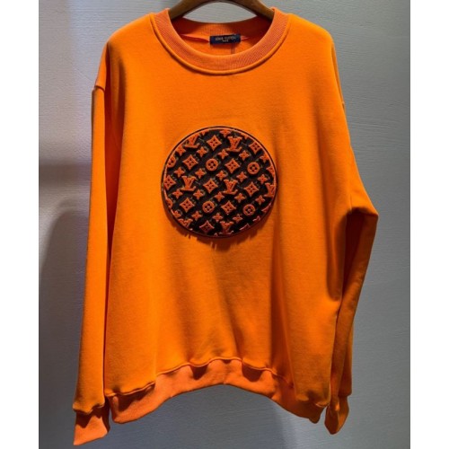 Louis Vuitton Women's Monogram Jacquard Crew Neck Orange