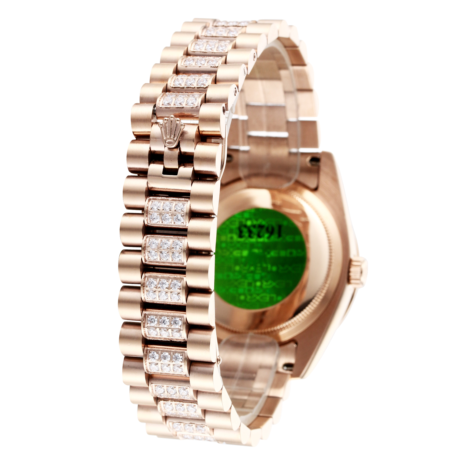 Day Date 228345RBR Rose Gold Strap Stick Markers Watch 41MM