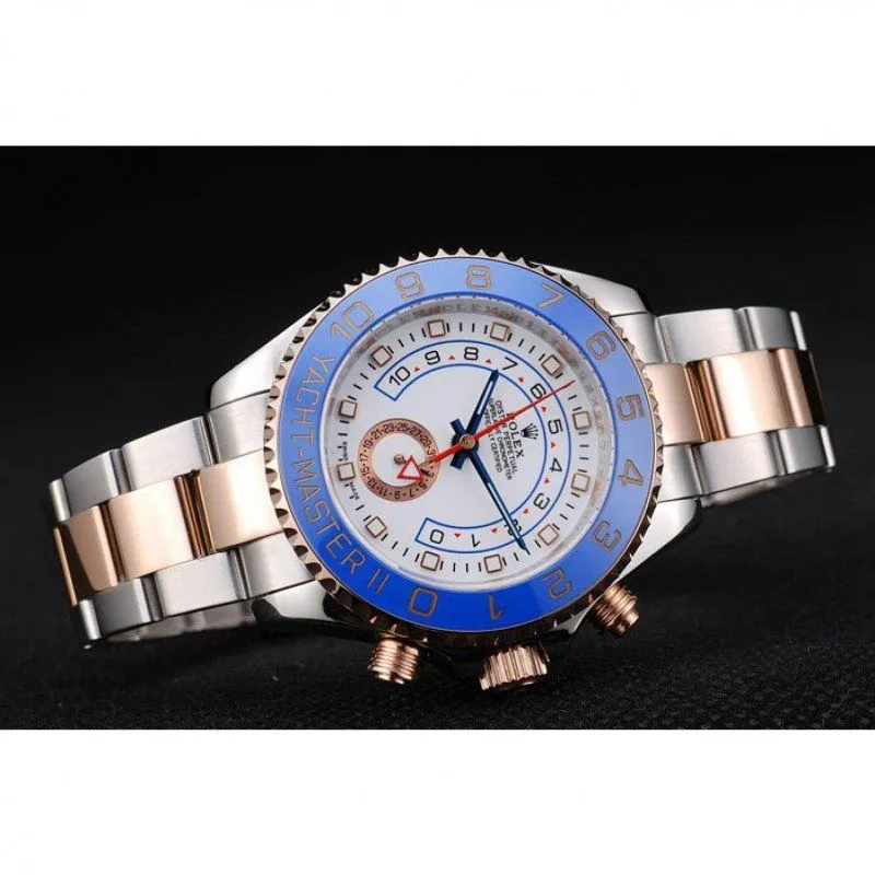 Yacht-Master Blue Ceramic Bezel White Dial Watch