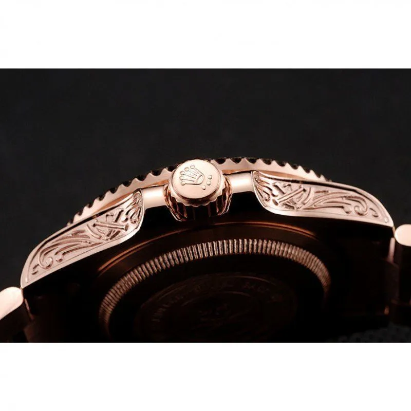 Swiss Submariner Skull Limited Edition Brown Dial Rose Gold Case And Bracelet 1454087