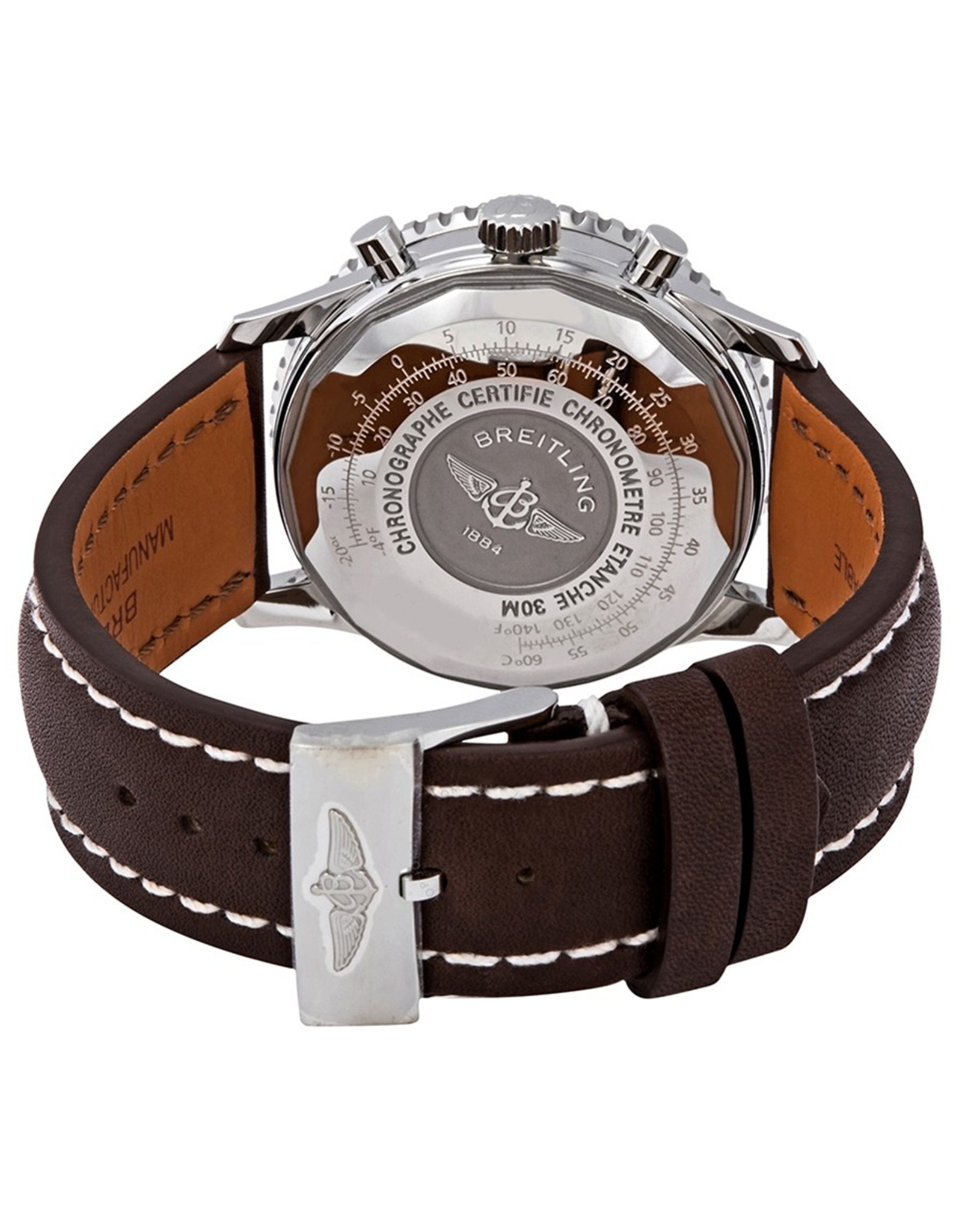 Navitimer Silver Dial Leather Strap A17325241B1P1