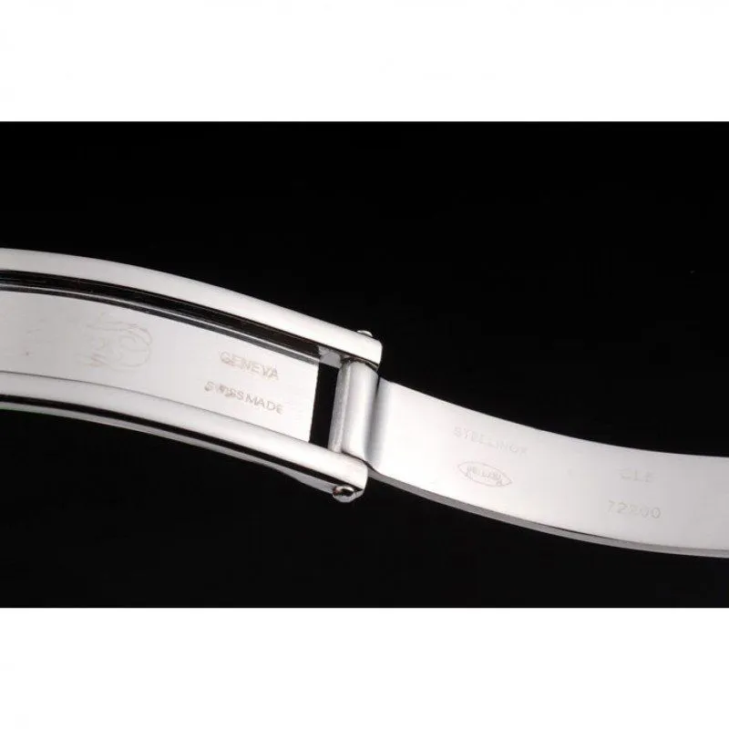 Explorer Polished Stainless Steel White Dial 98086