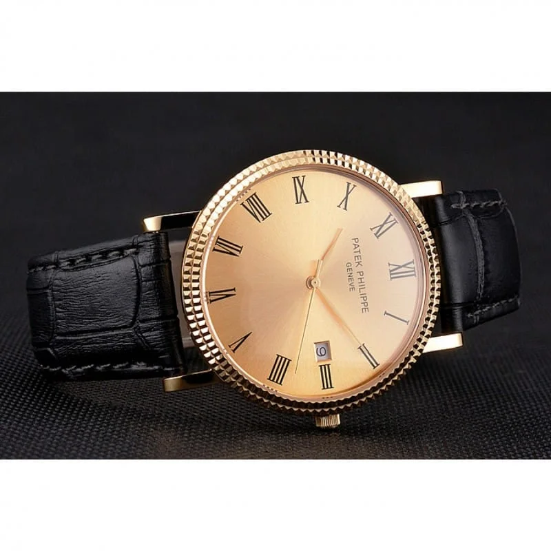 Calatrava Roman Dial Gold 40 mm, Yellow Gold Plated
