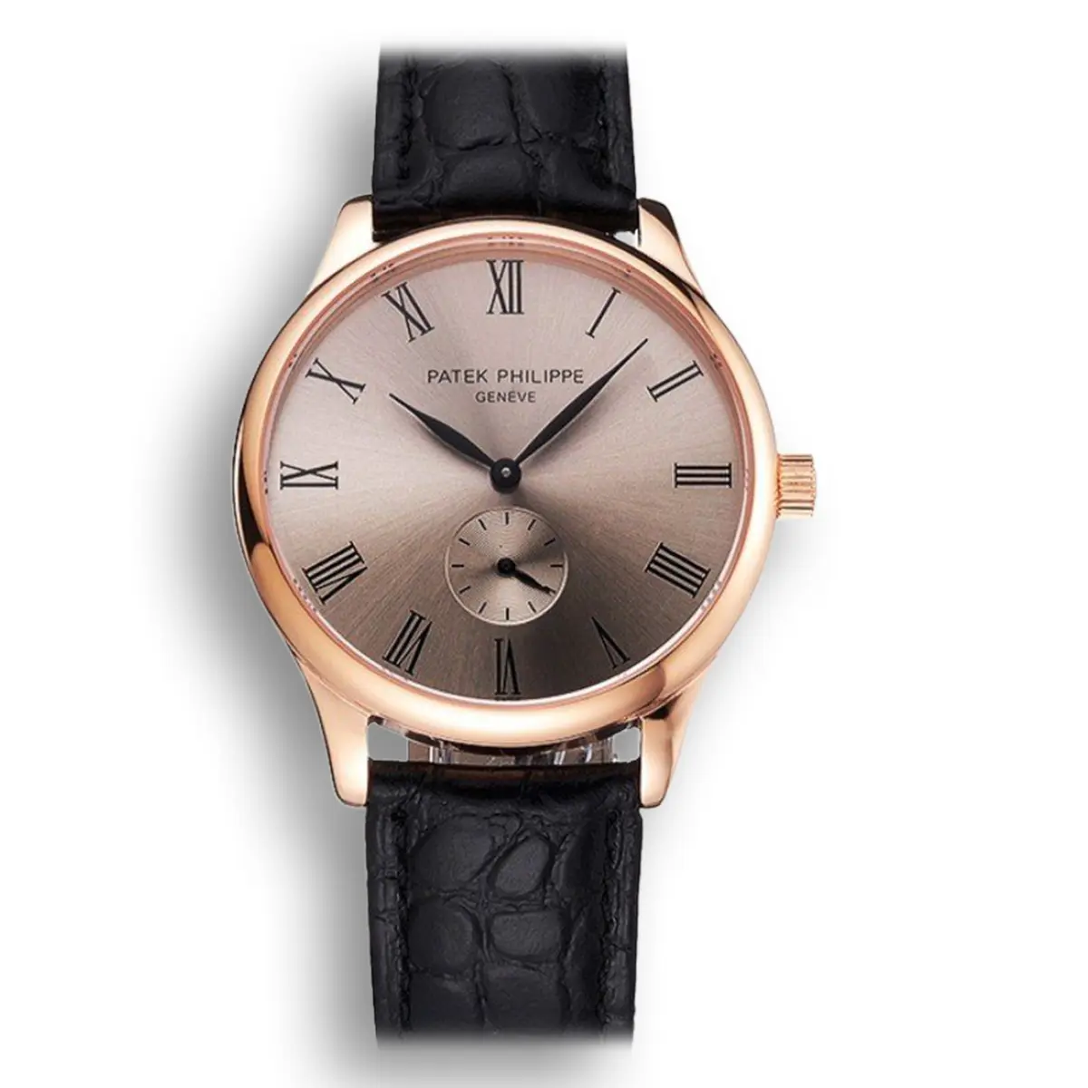 Calatrava Dial Silver 40 mm, Rose Gold