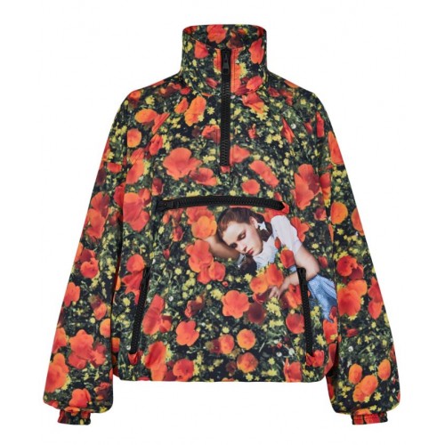 Louis Vuitton Womens poppies dorothy graphic windbreaker Red