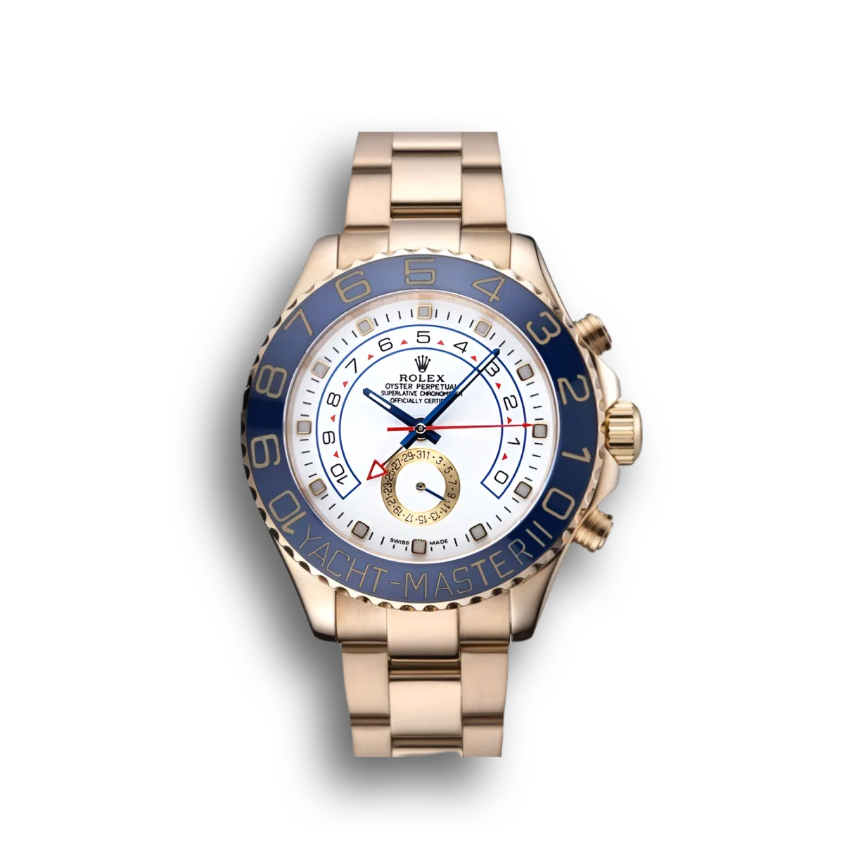 Yacht-Master II White Dial Blue Bezel Gold Bracelet 622271