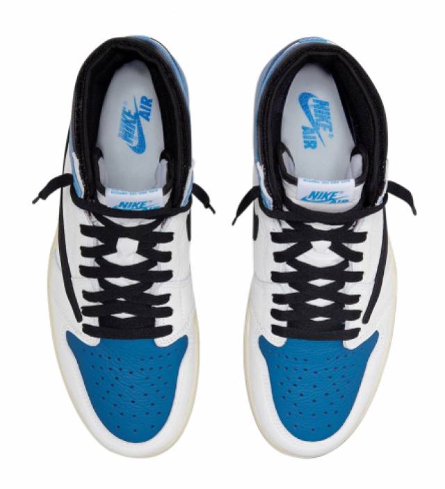 Travis scott x fragment x air jordan 1 high og military blue