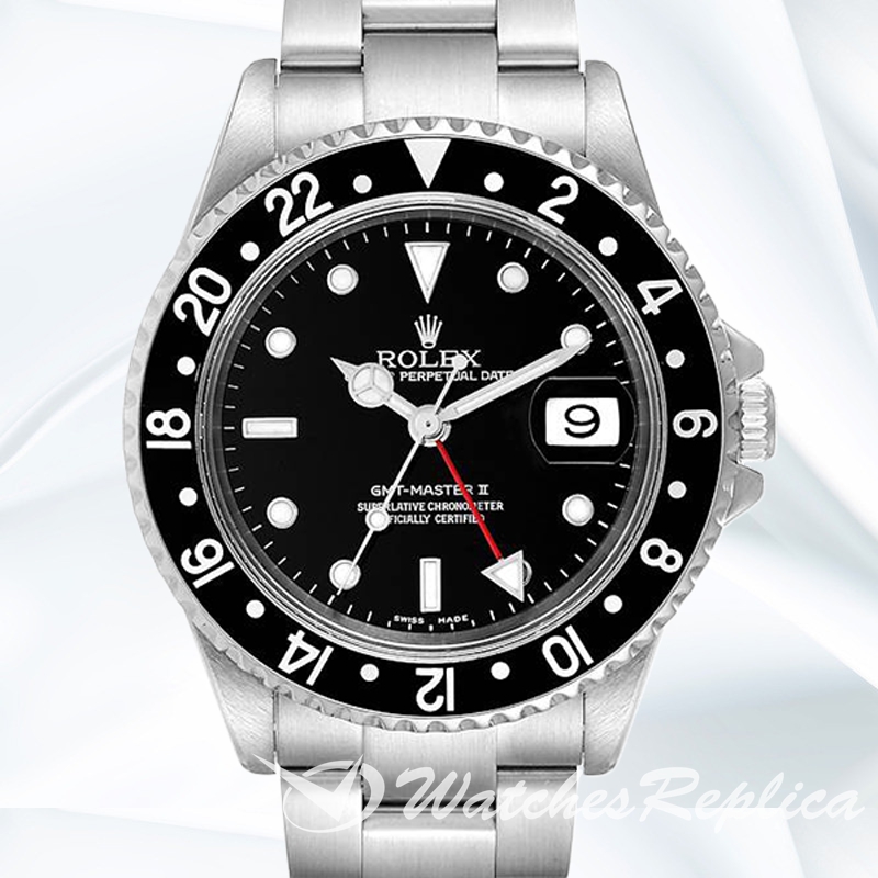 Gmt Master Ii 40mm Men's 16710BKSO Black Dial Oyster Bracelet