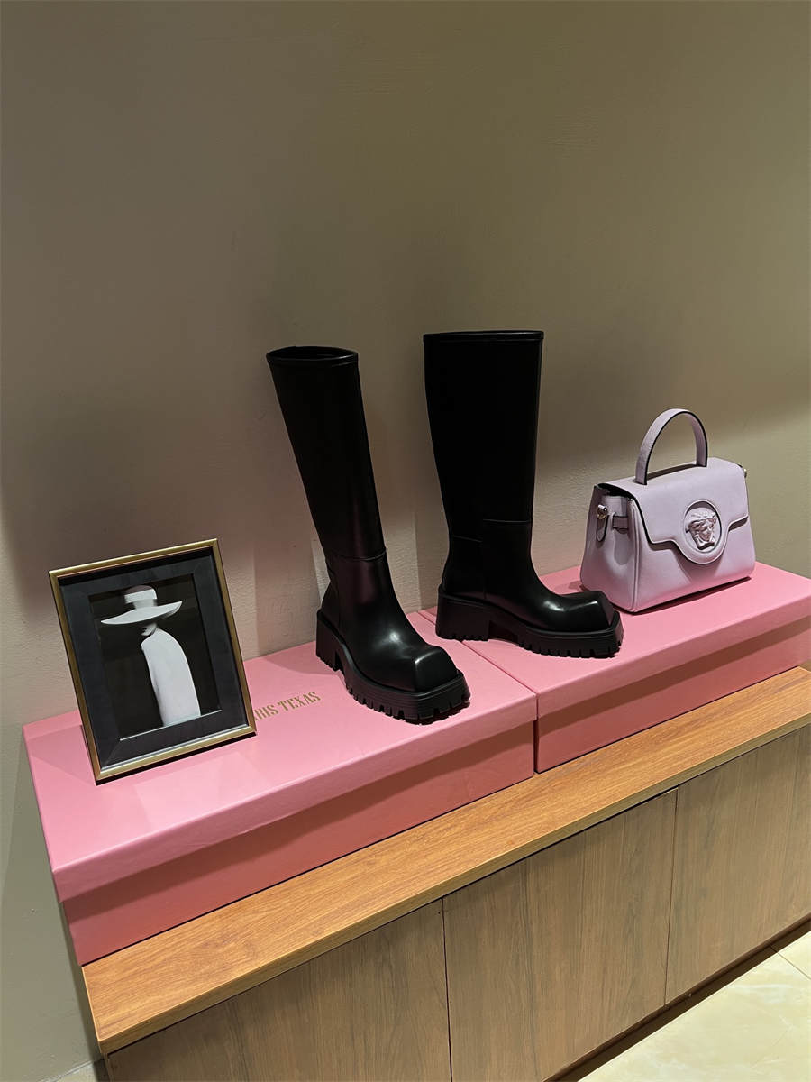 Balenciaga trooper square toe boots