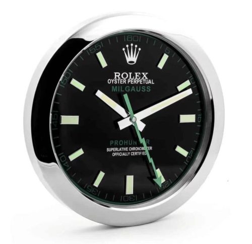 milgauss series silver green wall clock