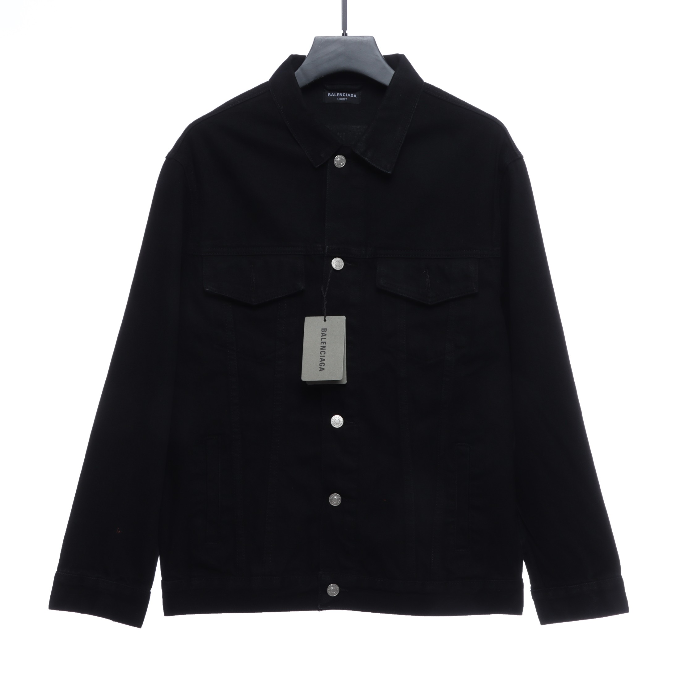 Denim Long Sleeve Jacket with Hot Diamond Back