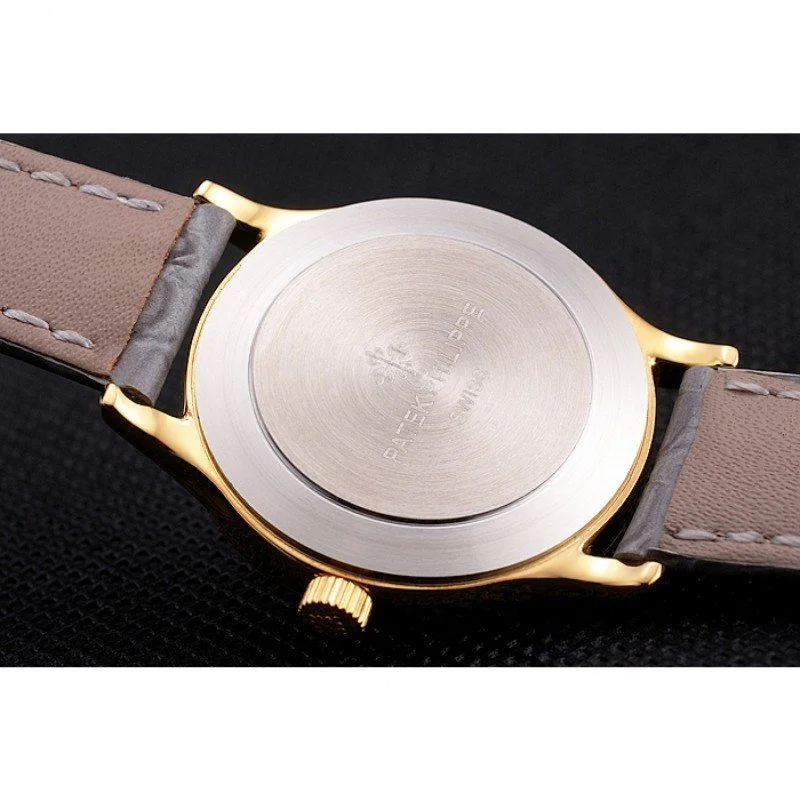 Calatrava Dial White 28 mm, Yellow Gold Plated