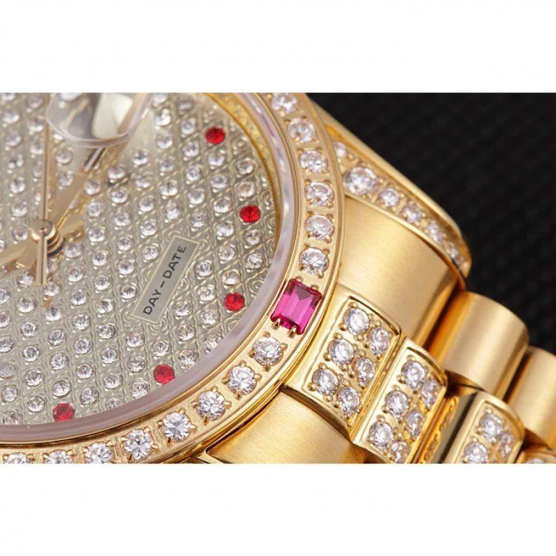 Swiss Day-Date Diamonds Yellow Gold-SRL184 621614
