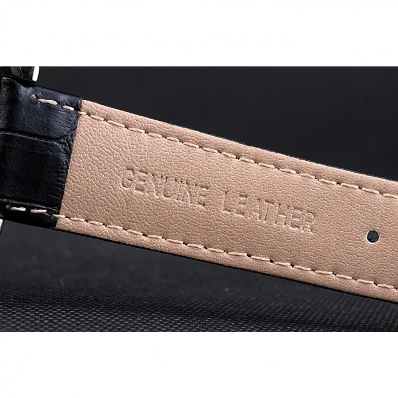 Calatrava Dial Black 42 mm, Stainless Steel