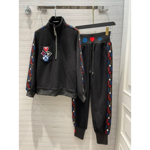 louis vuitton game on jacket and pants black