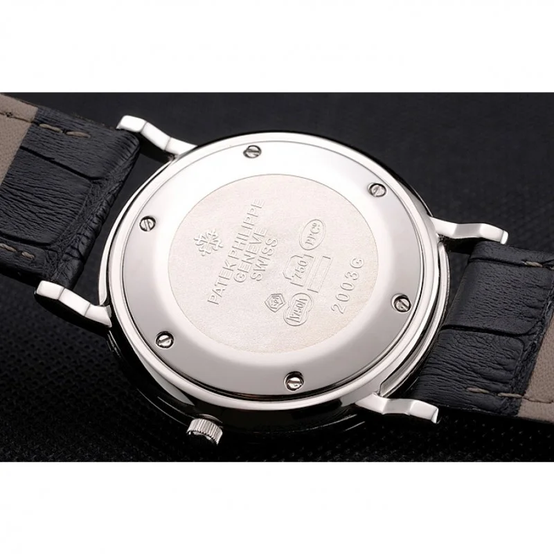 Calatrava Dial White 40 mm, Stainless Steel