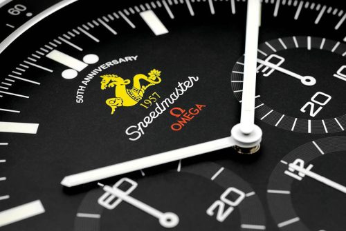 speedmaster moonwatch wall clock 50th anniversary silver