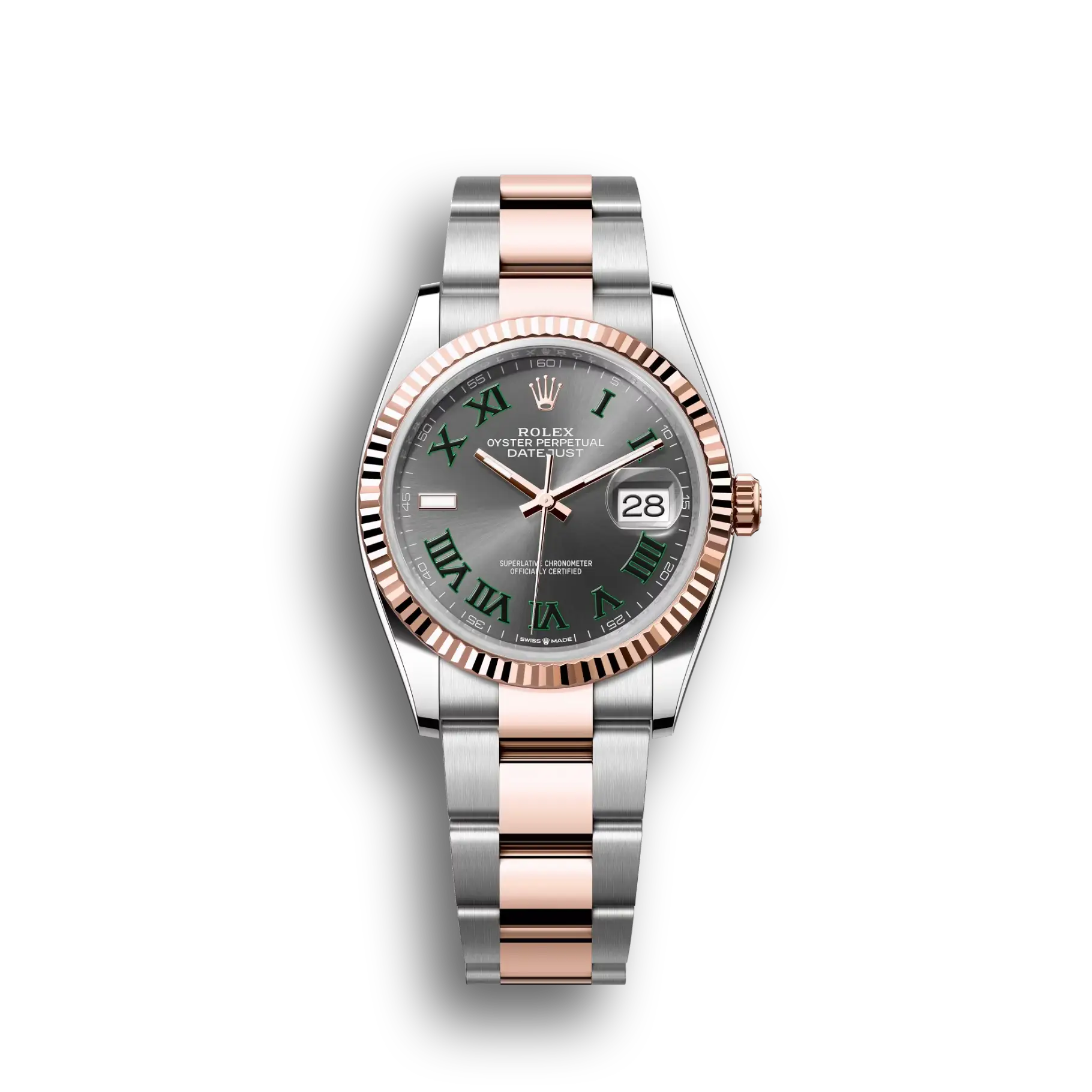 Datejust: Oystersteel and Everose gold, slate, m126231-0030