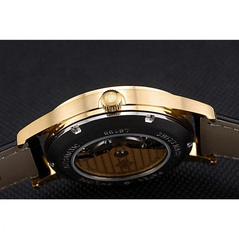 Calatrava Dial Black 41 mm, Yellow Gold Plated