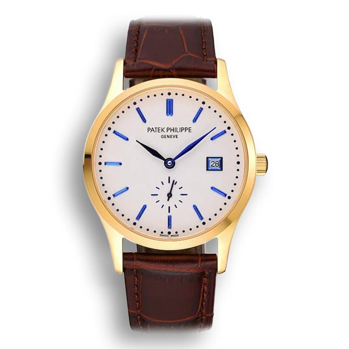 Calatrava Dial White 41 mm, Yellow Gold Plated