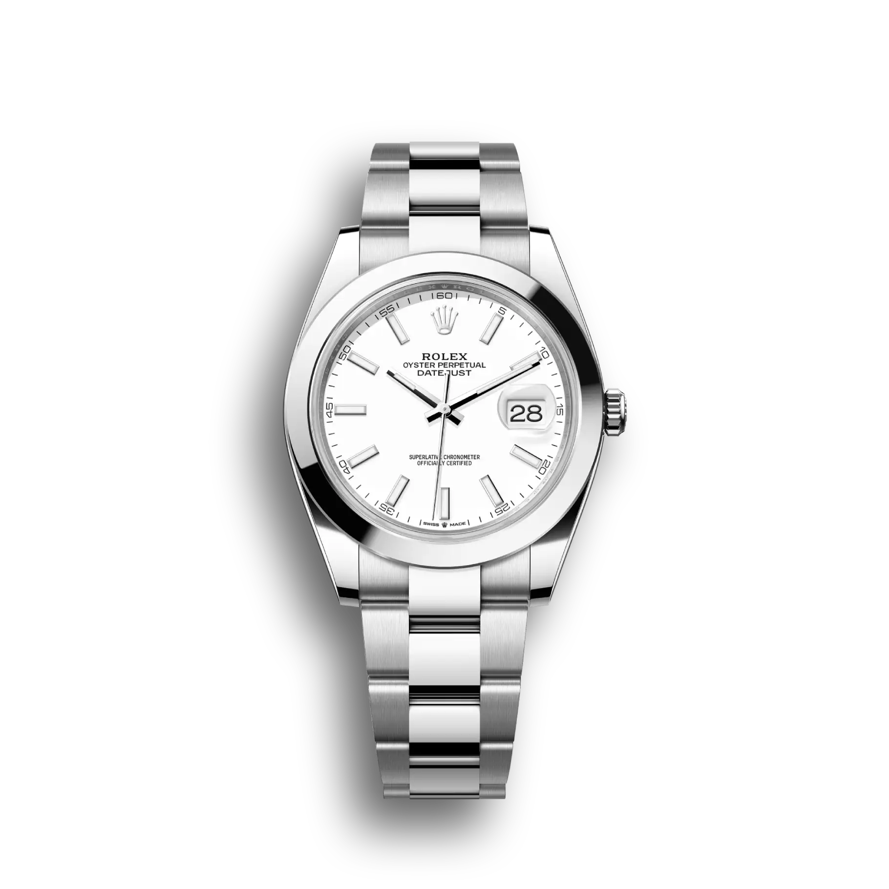 Datejust: Oystersteel, white, m126300-0005
